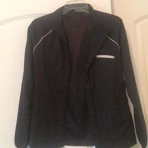 Black and white wind breaker